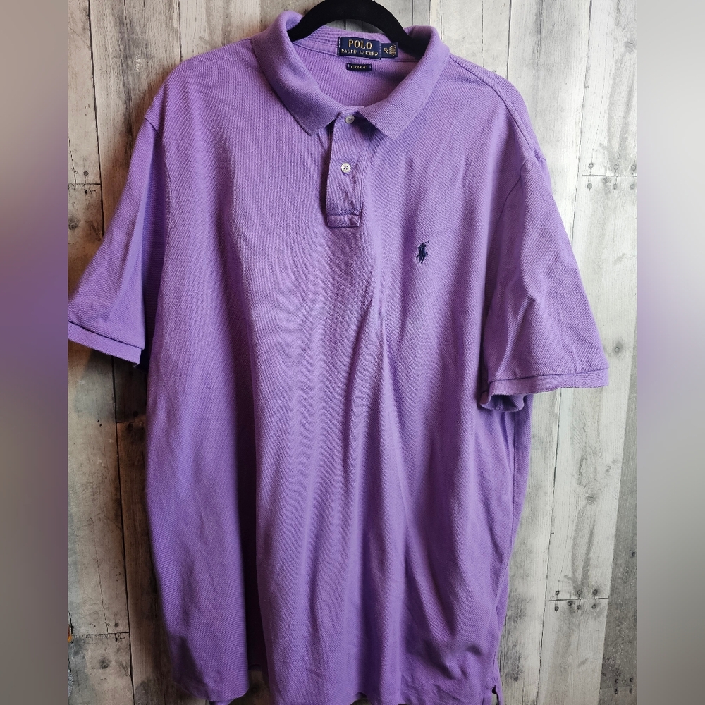 Polo by Ralph Lauren Men's Polo Shirt in Lavender XXL